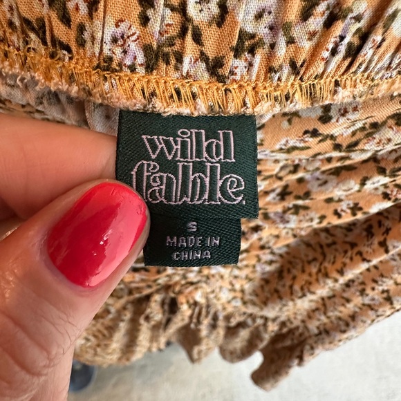 Wild Fable yellow & white floral high waist flowy mini skirt casual summer S - Picture 11 of 11